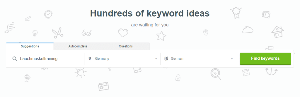 Seed Keywords KWFinder