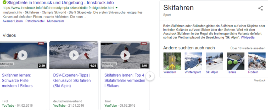 unterschiedliche Suchergebnisse je nach Standort