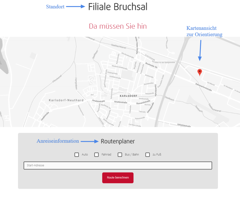 Local Landing Page Beispiel