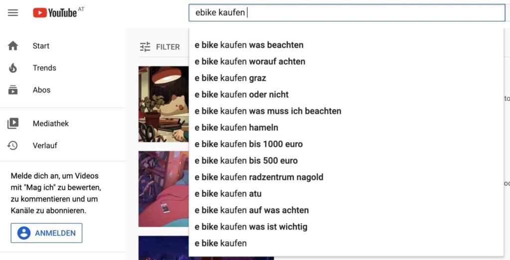 Informationen auf YouTube