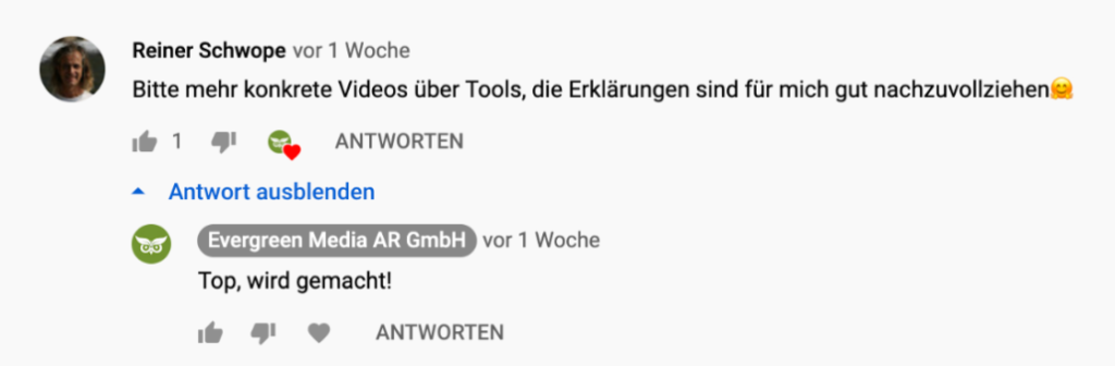 User-Wünsche